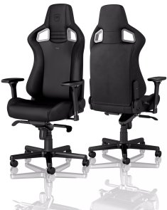 Крісло ігрове Noblechairs Epic Black Edition, PU шкіра, Al основа, Black