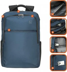 Фото: Рюкзак для ноутбука Tucano Marte Gravity AGS Blue (BKMAR15-AGS-B) № 2 | KTC