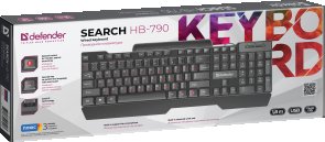 Клавіатура, Defender Search HB-790 USB, Black