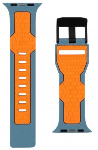  Ремінець UAG for Apple Watch 42/44mm - Civilian Silicone Slate/Orange (19148D115497)