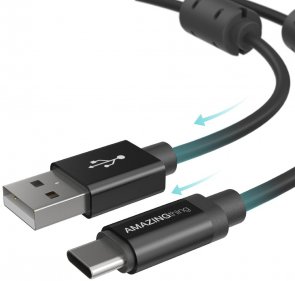 Кабель AMAZINGthing Power Max Pro Dual Magnetic Ring AM / Type-C 3m Black (TCAPPMP003MBK)