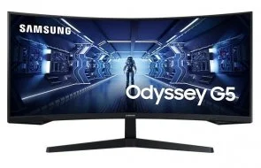 Фото: Монітор Samsung Odyssey Gaming G55T Black (LC34G55TWWIXUA) - 34" VA / 3440x1440 / 165 Гц / AMD FreeSync Premium № 2 | KTC