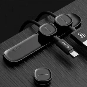 Фото: Тримач кабелів магнітний Baseus Peas Cable Clip Black (ACWDJ-01) № 3 | KTC