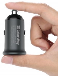 Зарядний пристрій ColorWay 1USB Type-C 20W Gray (CW-CHA028PD-GR)