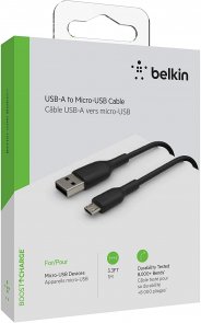 Кабель Belkin Boost Charge AM / Micro USB 1m Black (CAB005BT1MBK)