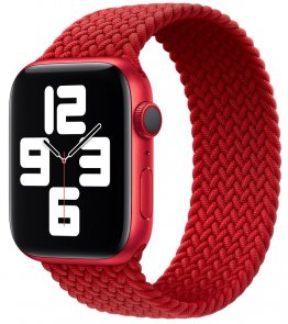 HiC for Apple Watch 45/44/42mm -  Braided Solo Loop PRODUCT RED - Size L