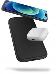 Фото: Бездротова зарядна станція Zens Dual 5 Coil Aluminium Wireless Charger with USB Black (ZEDC11B/00) № 5 | KTC