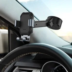Фото: Кріплення для мобільного телефону Baseus Tank Gravity Car Mount Holder with Suction Base Black (SUYL-TK01) № 6 | KTC