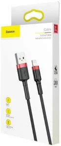 Фото: Кабель Baseus Cafule 1.5A AM / Lightning 2m Red/Black (CALKLF-C19) № 7 | KTC