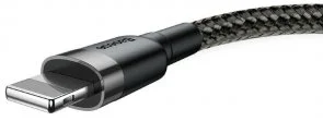 Фото: Кабель Baseus Cafule 2.4A AM / Lightning 0.5m Black/Gray (CALKLF-AG1) № 3 | KTC