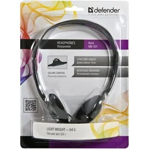Фото: Навушники Defender HN-101 Black (63101) № 2 | KTC