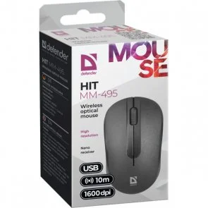 Фото: Миша Defender Hit MM-495 Wireless Black (52495) № 2 | KTC