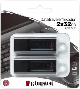 Фото: Флешка USB Kingston DataTraveler Exodia 32GB Black/White (DTX/32GB-2P) № 3 | KTC