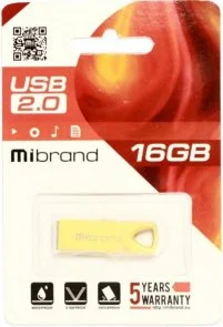 Фото: Флешка USB Mibrand Taipan 16GB Gold (MI2.0/TA16U2G) № 2 | KTC