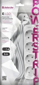 Фото: Мережевий фільтр Defender E450 4/5m White (99227) № 3 | KTC