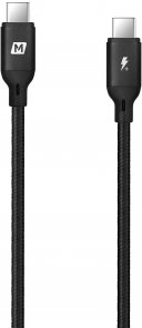 Кабель Momax Braided DC19D 100W Nylon Type-C / Type-C 1.2m Black
