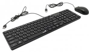 Фото: Комплект клавіатура+миша Genius C-126 SlimStar Black (31330007407) № 3 | KTC