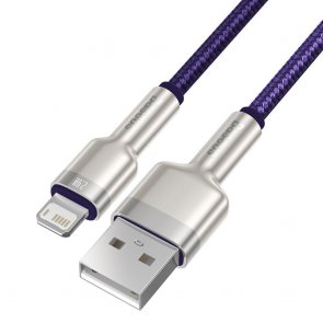 Кабель Baseus Cafule Metal 2.4A AM / Lightning 1m Purple (CALJK-A05)