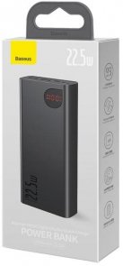 Батарея універсальна Baseus Adaman Metal Quick Charge 20000mAh Black (PPAD000101)