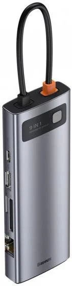 Фото: USB-хаб Baseus Metal Gleam Series 9in1 Gray (CAHUB-CU0G) № 4 | KTC