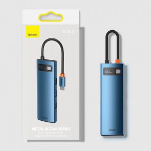 USB-хаб Baseus Metal Gleam Series 8in1 Blue (WKWG000103)