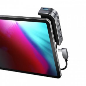USB-хаб Baseus MBend Angle No.7 Multifunctional Dark Gray (CAHUB-WJ0G)