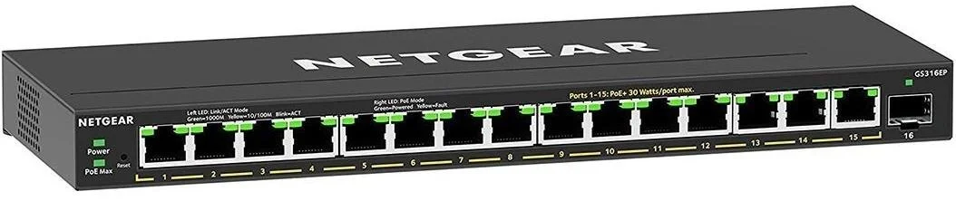 Фото: Комутатор NETGEAR GS316EP (GS316EP-100PES) № 3 | KTC
