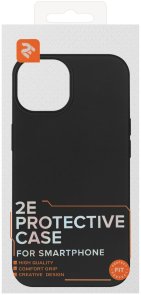 Чохол 2E for Apple iPhone 13 - Basic Liquid Silicone Black (2E-IPH-13-OCLS-BK)