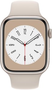 Смарт годинник Apple Watch Series 8 GPS 45mm Starlight Aluminium Case with Starlight Sport Band Regular (MNP23)