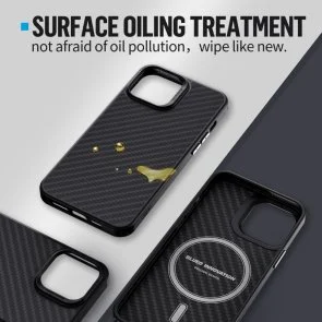 Фото: Чохол Blueo for iPhone 14 Pro Max - Armor Aramid Fiber Anti-Drop Case Black № 13 | KTC