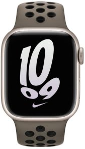 Ремінець Apple for Apple Watch 41mm - Nike Sport Band Olive Grey/Black (MPGT3)