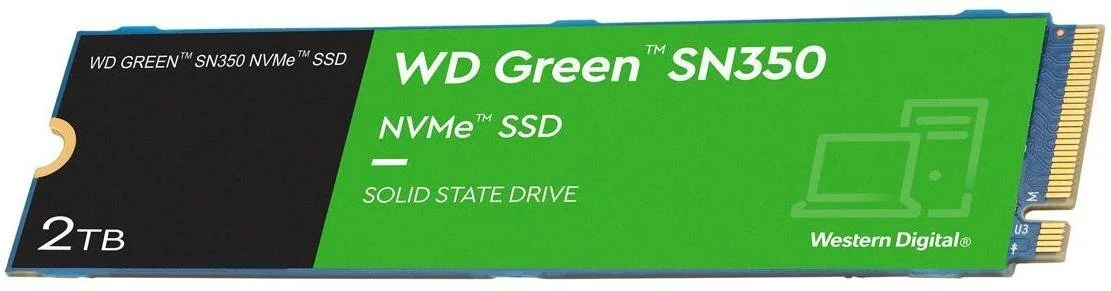 Фото: SSD-накопичувач Western Digital Green SN350 2280 PCIe 3.0 NVMe 2TB (WDS200T3G0C) № 2 | KTC