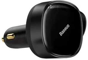 Фото: Автомобільний зарядний пристрій Baseus Enjoyment Retractable 2in1 30W Black (CGTX000001) № 2 | KTC