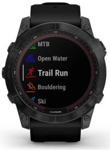 Смарт годинник Garmin Fenix 7X Sapphire Solar Black DLC Titanium with Black Band (010-02541-22)