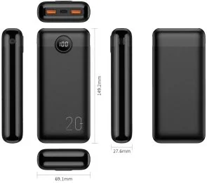 Фото: Батарея універсальна Veger L20S 20000mAh LCD Quick Charge PD 20W Black (VP2039PD) № 3 | KTC
