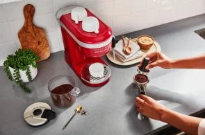 Фото: Ріжкова кавоварка KitchenAid Espresso machine Artisan 5KES6503 Red (5KES6503EER) № 11 | KTC