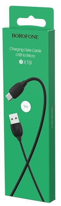 Кабель BOROFONE BX19 Benefit 2.4A AM / MicroUSB 1m Black (BX19MB)