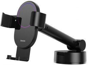 Кріплення для мобільного телефону Baseus Simplism Gravity Car Mount Holder with Suction Base Black (SUYL-JY01)