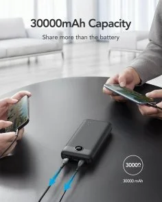 Фото: Батарея універсальна Veger L30 30000mAh 20W Black (6970453554167) № 4 | KTC