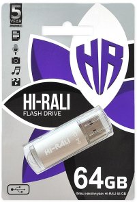 Флешка USB HI-Rali Rocket Series 64GB Silver (HI-64GBVCSL)