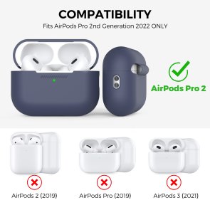  Чохол for AirPods Pro 2 - Silicon Case DELIDIGI Midnight blue