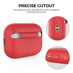 Фото: Чохол for AirPods Pro 2 - Silicon Case DELIDIGI Red № 2 | KTC