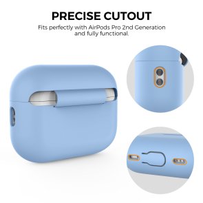 Чохол for AirPods Pro 2 - Silicon Case DELIDIGI Sky blue