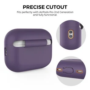 Фото: Чохол for AirPods Pro 2 - Silicon Case DELIDIGI Burgundy № 2 | KTC