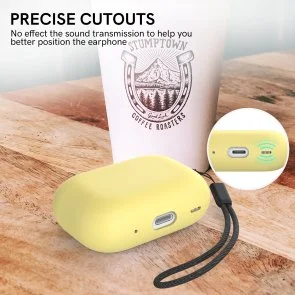 Фото: Чохол for AirPods Pro 2 - Silicon Case Two Parts Yellow № 5 | KTC
