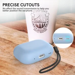 Фото: Чохол for AirPods Pro 2 - Silicon Case Two Parts Sky blue № 5 | KTC
