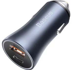 Фото: Автомобільний зарядний пристрій Baseus Golden Contactor Pro Dual Car Charger U/C 40W DarkGray (CCJD-0G) № 3 | KTC