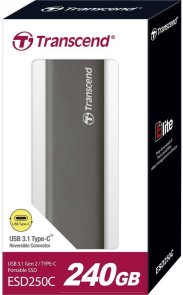 Зовнішній SSD-накопичувач Transcend ESD250C 960GB Silver (TS960GESD250C)