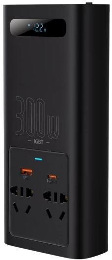 Інвертор автомобільний Baseus In-car Inverter 300W (CGNB010101) Black