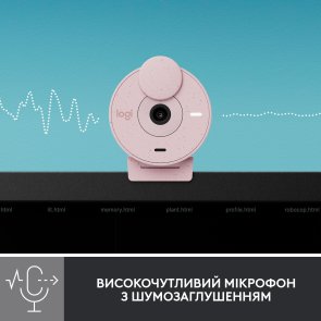 Web-камера Logitech Brio 300 Rose